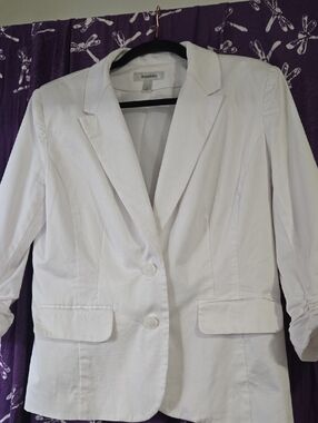 dressbarn White Tailored Womens Blazer Jacket